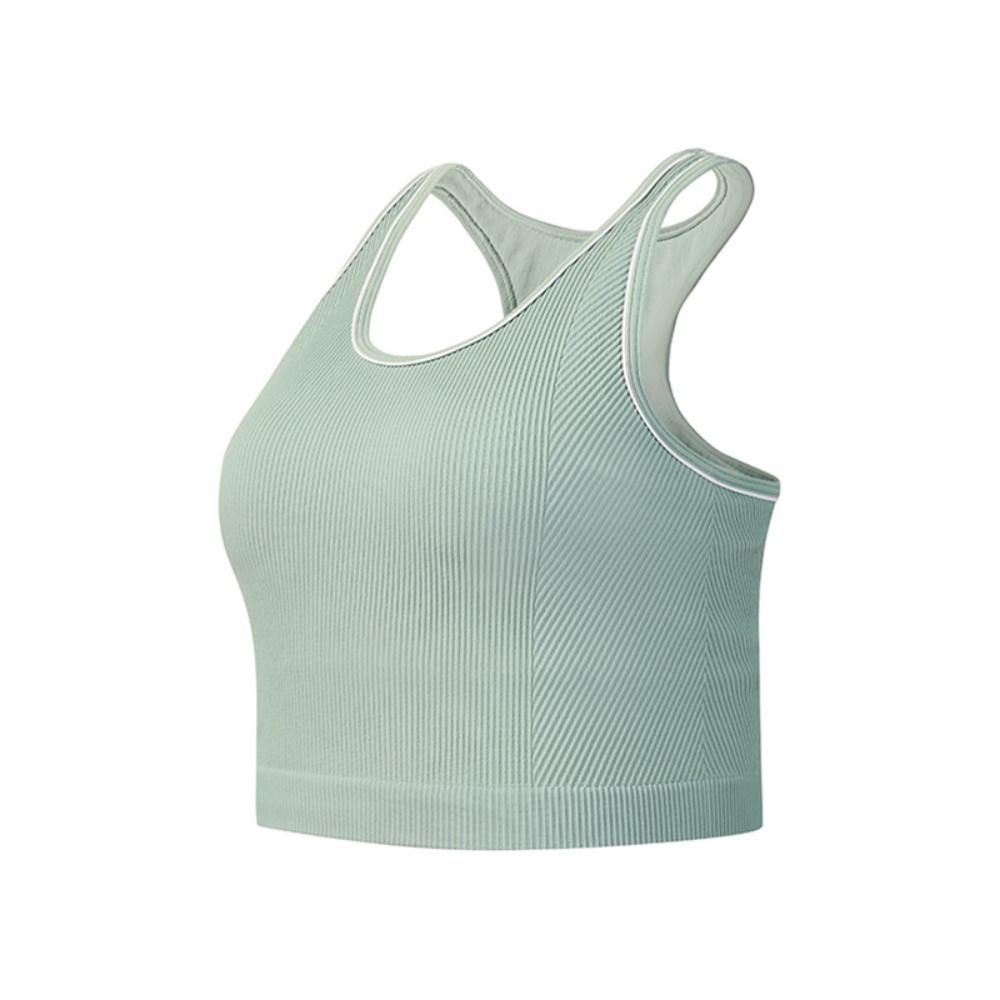 FILA Tennis Fashion Classic Simple Versatile Comfortable Tight Sports Vest Women tops Water-Grass-Gray-Green A11W623106FGN