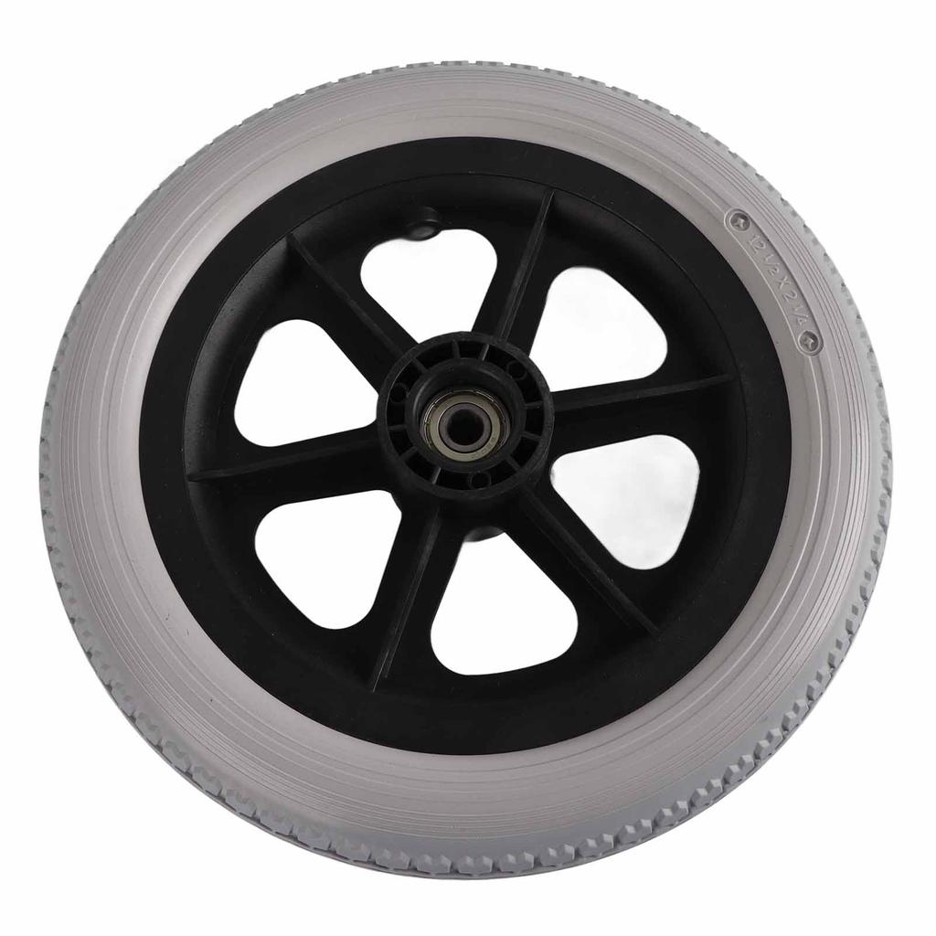Wheelchair Wheel 12in Polyurethane Antiskid Infarctate Rear Wheel Solid Tyre for Replacement