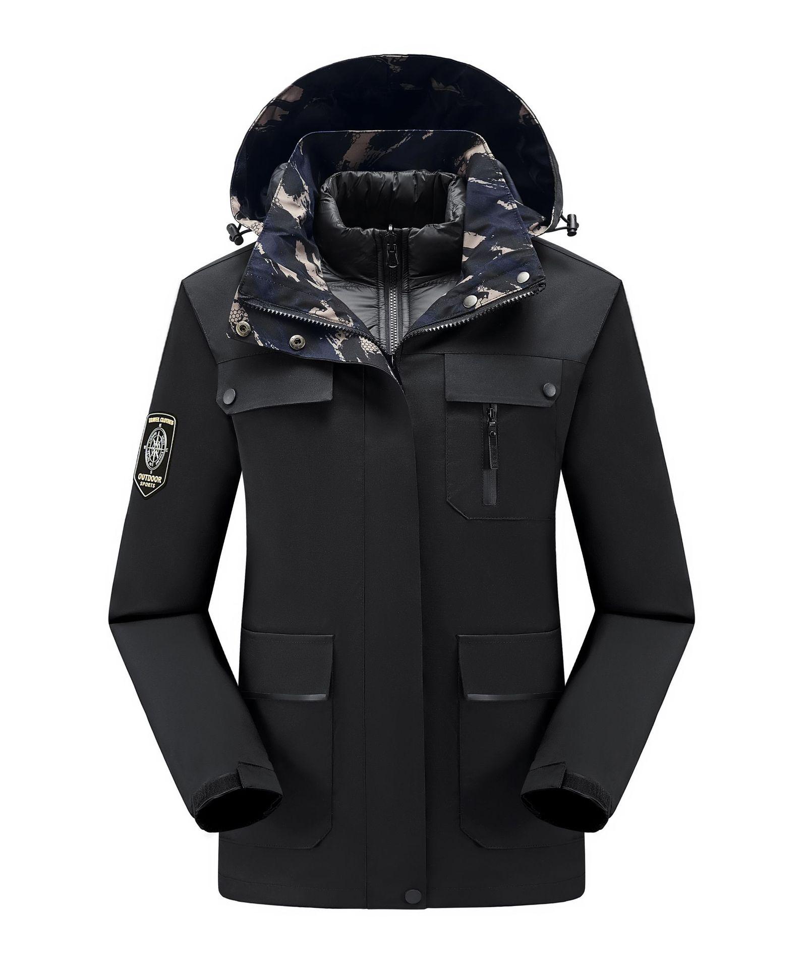 

Ginger Yellow Fleece-Lined Waterproof Windproof 3-in-1 Workwear Set with Custom Logo L