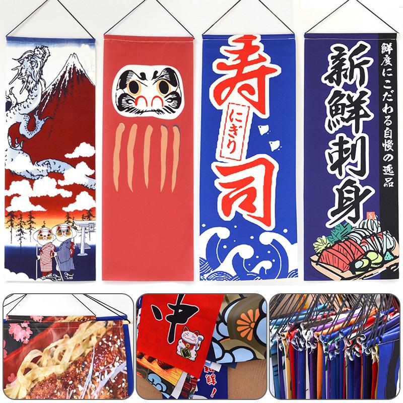 Japońskie Wiszące Flagi Banery Znak Reklamowy Sushi Dekoracja Restauracji Izakaya Do Domu Ogrodu Sklepu Kawiarni Ornament
