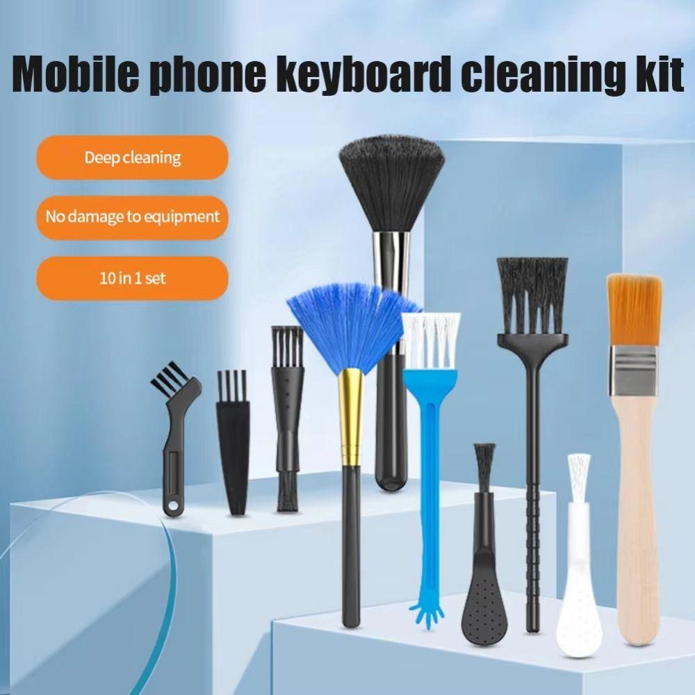 5/6/9/10Pcs Portable Mini Cleaning Brush Kit Dust Removal Dust Cleaner Kit Car Interior