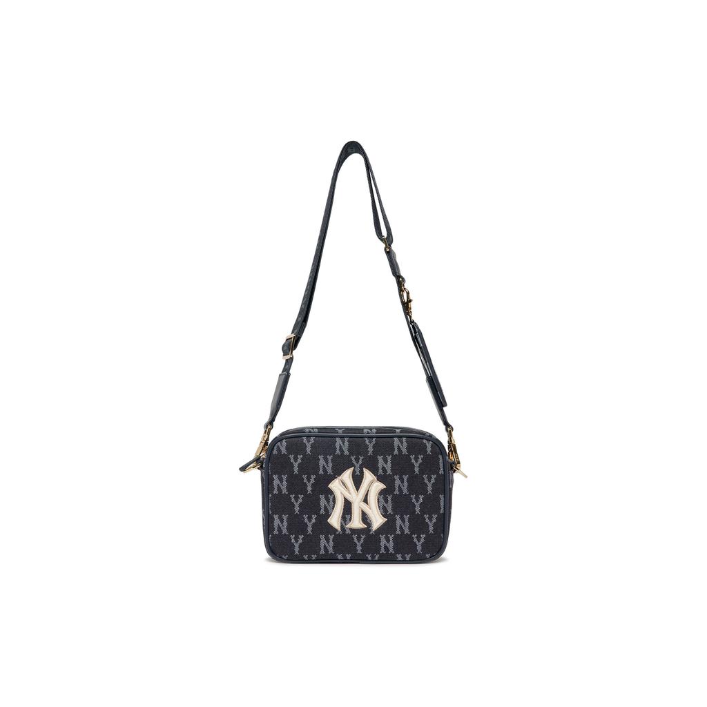 MLB Denim Floral Polyester Camera Crossbody Shoulder Bag Unisex bags Dark-Blue 7ACRM052-50BLS