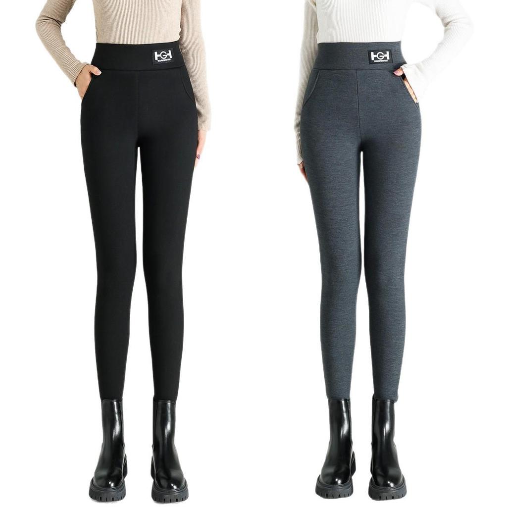 Tjocka Leggings med Fleecefoder för Kvinnor: Hög midja, Lammull, Perfekt för höst och vinter