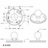 RAM MOUNTS Ram mount mount part round plate base AMPS hole pattern RAM-B-202U