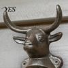 Rustic Wall Bottle Opener Elk Cow Head Opener, Mounted Beer Cap Remover, Iron for Home Bar, Industrial Decor Cast