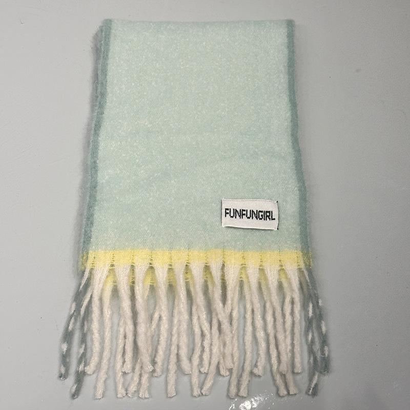Autumn and winter new high-end scarf men's and women's niche simple shawl thickened warm versatile scarf