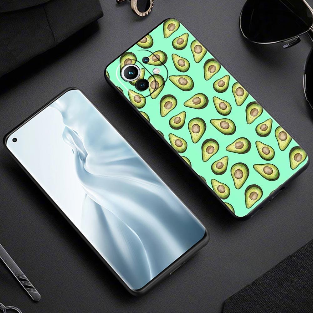 Cute Avocado Phone Case Cover for Xiaomi Mi 17 Pro Max 15 14 13 12 11 Ultra 15T 14T 13T 12T 11T Pro Lite Soft TPU Shell Fundas