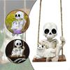 Skeleton Hanging Ornament Car Mirror Accessories Spooky Decoration for Trees
