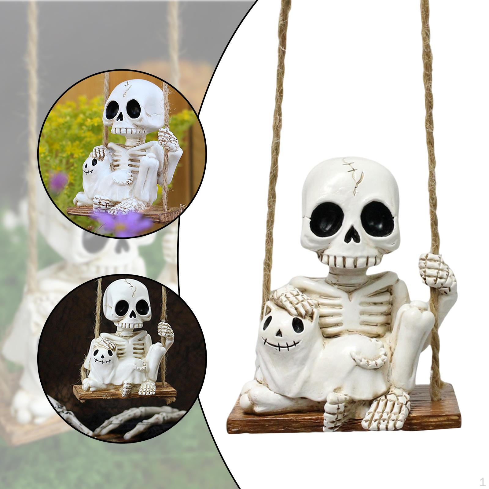 

Подвесное украшение в виде скелета, аксессуары для зеркала автомобиля, жуткое украшение для деревьев