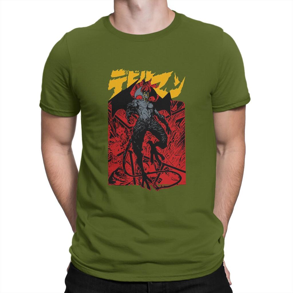Devilman Crybaby Creative TShirt for Men Japanese Network Animation  Collar Basic T Shirt Distinctive Gift Clothes OutdoorWear
