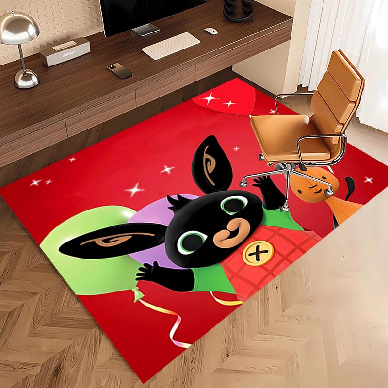 1pc Bing Print Area Rug - Soft, Washable Non-Slip Indoor Mat, Living Room, Home Office Decorative Rug,Office Decorative