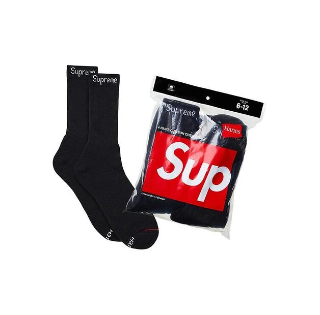 Носки длинные Supreme Hanes Crew Socks