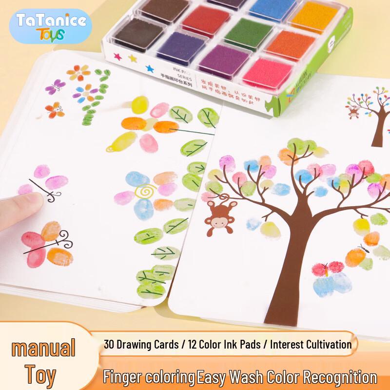 TaTanice Kids  Washable Finger Paint Set
