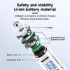PALO Rechargeable Lithium 16340/16350 USB Battery 3.7V CR123A Batteries 2650mAh+USB Charging Cable