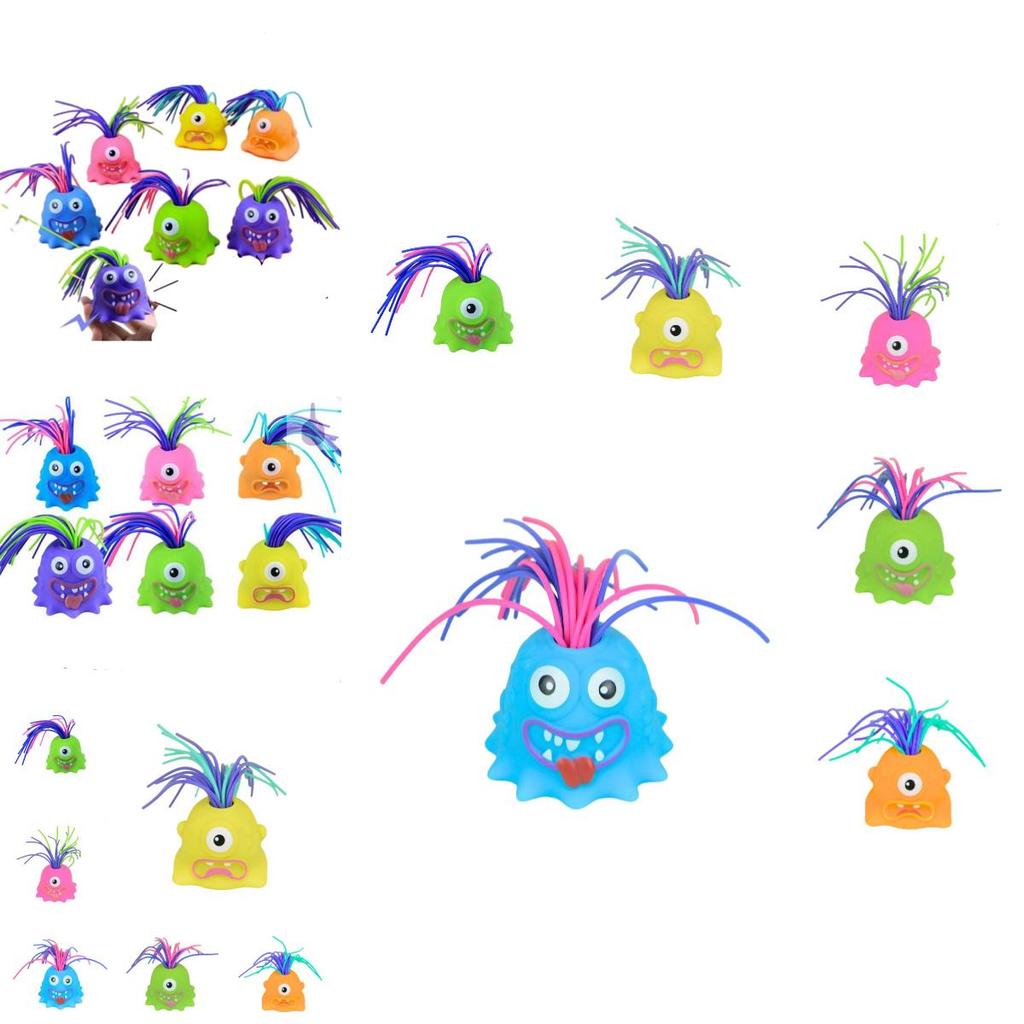 Funny Monster Toy With Big Eye For Children Purple Environmental Material
