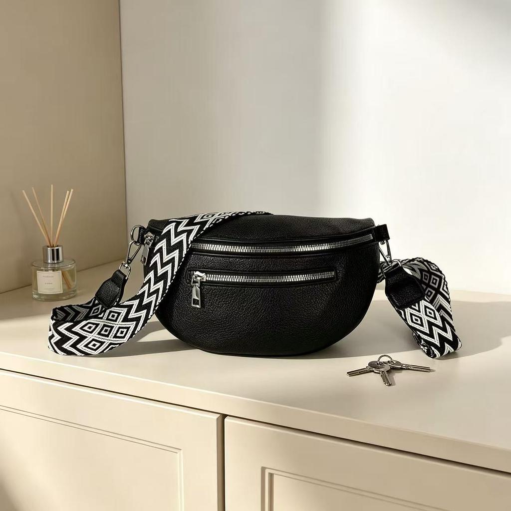 Women's Crossbody Fashion Chest Bag - Versatile Solid Color, Casual & Simple for Phone, Shoulder & Waist Carry