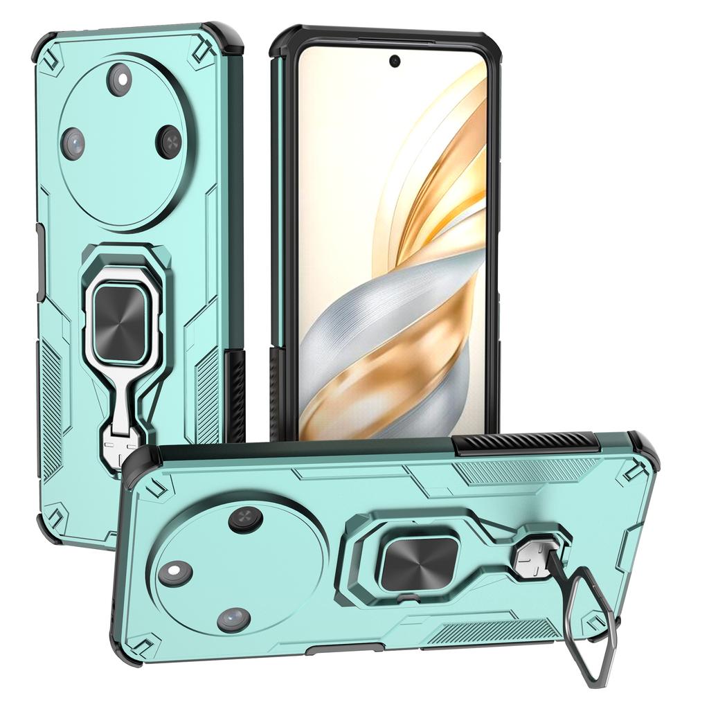 For Honor X60 5G Case Rotatable Ring Kickstand PC + TPU Shockproof Phone Cover