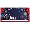 Polyester Material 4. Juli Banner Leichtes Viertes Juli Banner Feuerwerk Design Dekorative Wimpelkette für Feiertagszusammenkunft