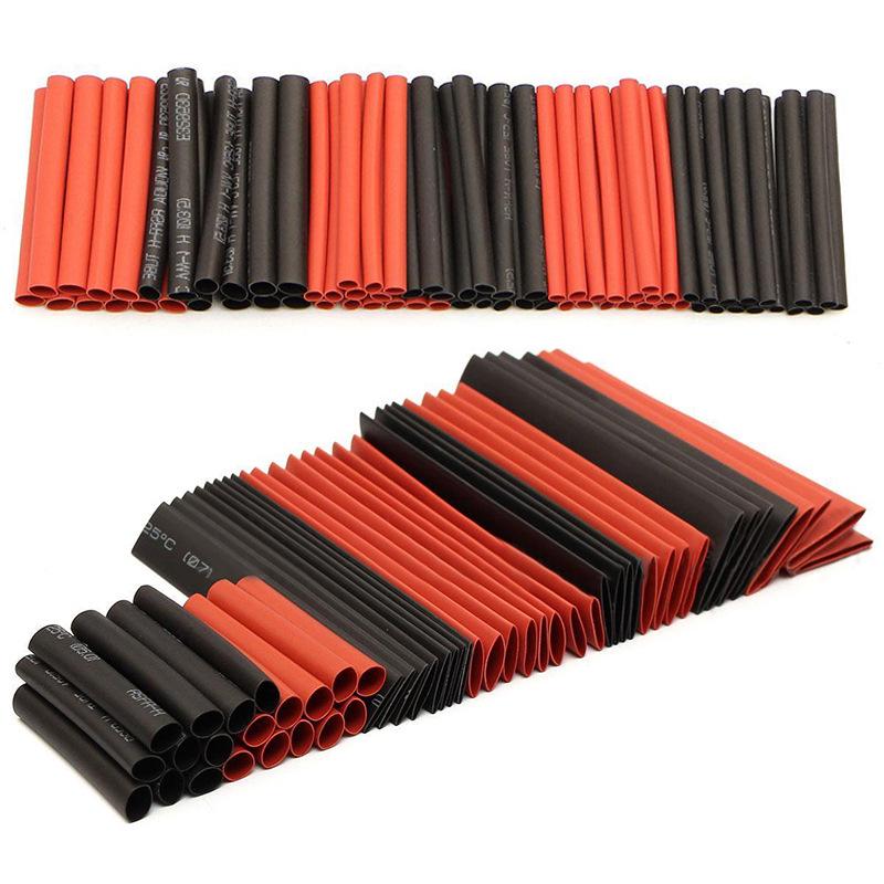 

127PCS Black Red Heat Shrink Tube Set for Electrician Wiring & Cable