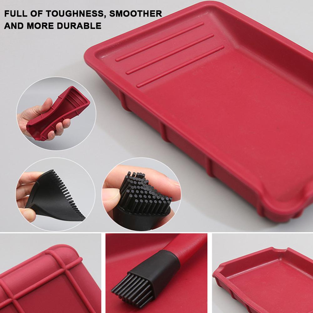 Pincel de Silicona Antiadherente para Pegamento Aplicador de Pegamento para Madera Kit Raspador Esparcidor de Pegamento para Madera Para Manualidades, Artes y Pasatiempos