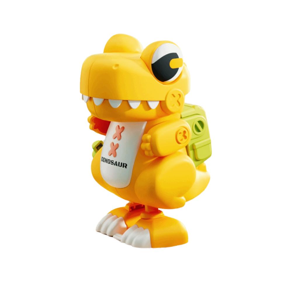 Clockwork Mechanism Simulation Dinosaur Toy Walking Toy Dinosaur Keychain  Educational Toy жёлтый