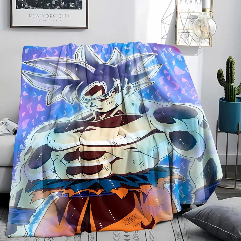 Dragon Ball Character Print Flannel Blanket High Quality Comfortable for All Seasons Home Decor Warmth and Comfort Perfect for Christmas Gifts