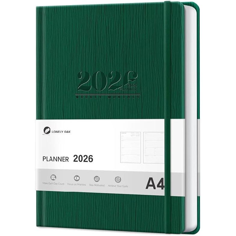 2026 Planner, Weekly and Monthly Planners, Faux Leather Daily Calendar 2026 Planner, 12 Month Agenda from Jan. To Dec., Hardcover Habit Tracker