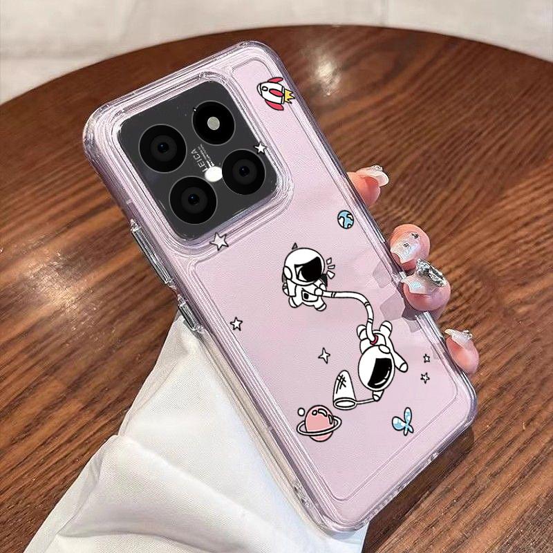 Cartoon Astronaut Planet Pattern Case For Xiaomi Redmi Note 15 Pro 4G Funda Redmi Note 14 13 Pro 5G Clear Silicone Soft Cover
