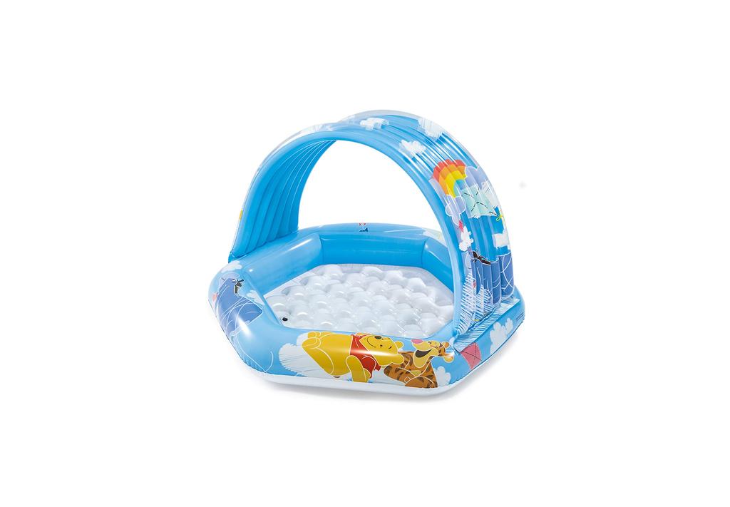 INTEX Winnie the Pooh Baby Pool with Shade, 109 x 102 x 71 cm, 58415 [Official Japanese Product]