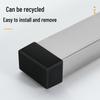 Silicone Anti-slip Chair Leg Cap - Heat Resistant, Square Rubber Sleeve for Steel Pipe with Protective Electroplated Finish