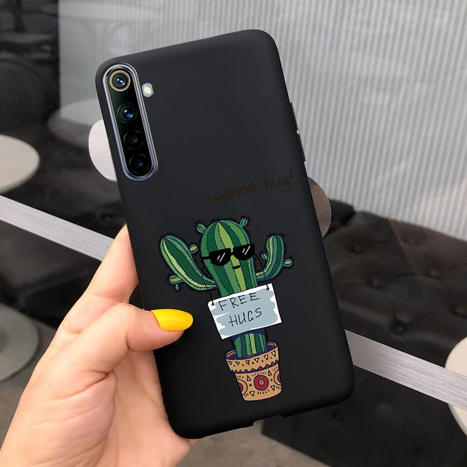 For Realme 6 6 Pro Case Cute Milk Cow Flower Patterns Soft Back Cover For OPPO Realme 6 6S 6Pro RMX2061 Coque Funda Realme6 Capa