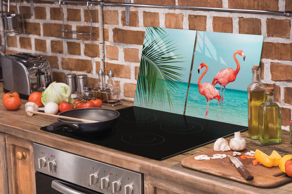 SZKLANA PŁYTA OCHRONNA NA KUCHENKĘ 90x52 FLAMING