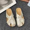 Baotou Hollow Half Slippers Women's Summer New Thick Bottom with Skirt Breathable Sandals Women's Outer Wear