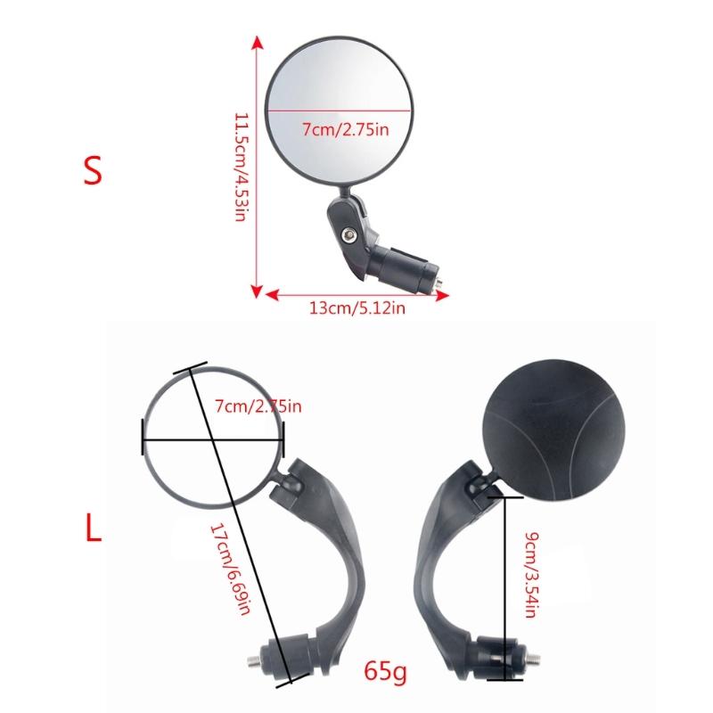 360-Degree Rotatiing Universal Bike Rearview Mirror Adjustable Mountain Vehicle Foldable Convex Mirror Riding Equipment