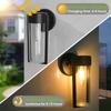 New Waterproof Outdoor LED Solar Wall Lights for Balcony, Garden, Corridor, and Porch Decorative Lighting, Tungsten Hanging Lamp