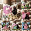 Cartoon Cute B-Barbapapas Cushion Cover Multi-Scene Pillow Cover for Home & Car - Reversible, Soft & Durable for Daily Use