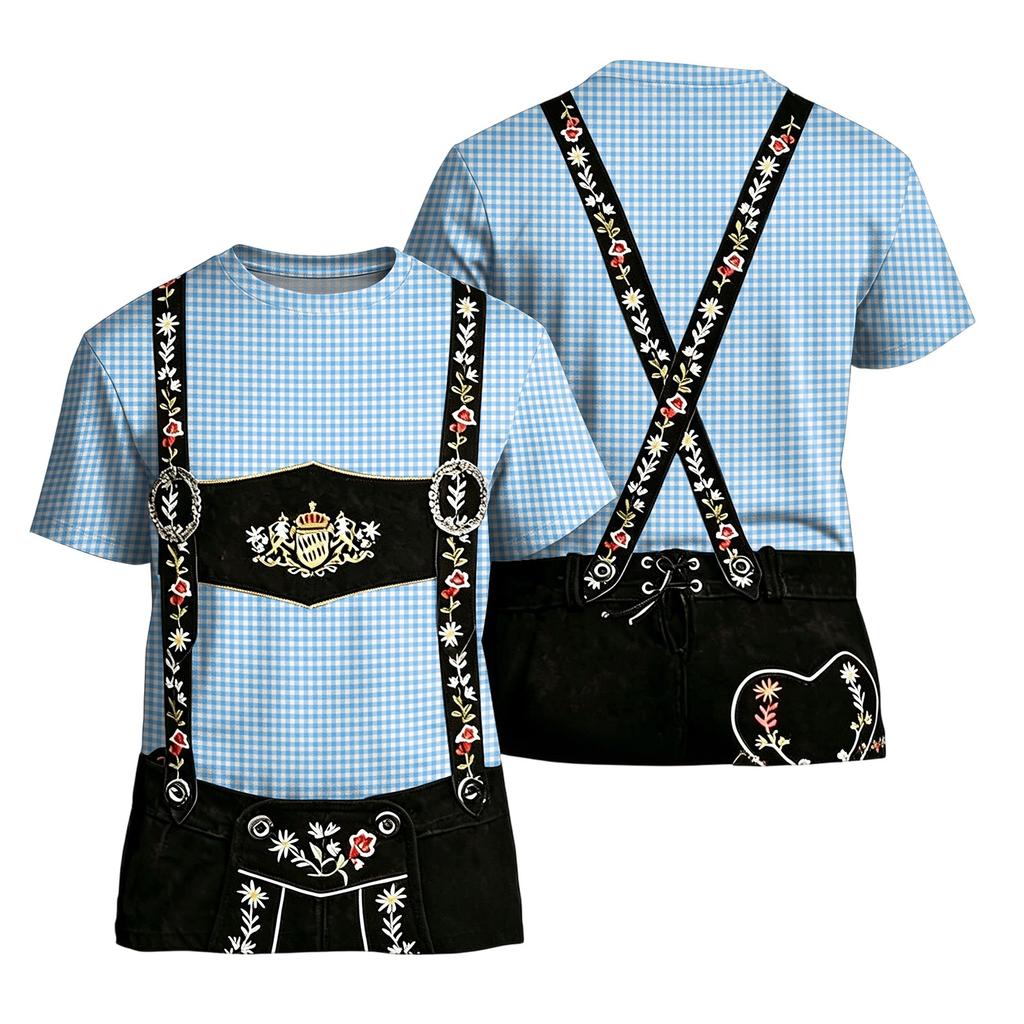 Men’s Retro Pattern Short Sleeve T Shirt with Vintage Festival Inspired Print Loose Fit Casual Summer Daily Top