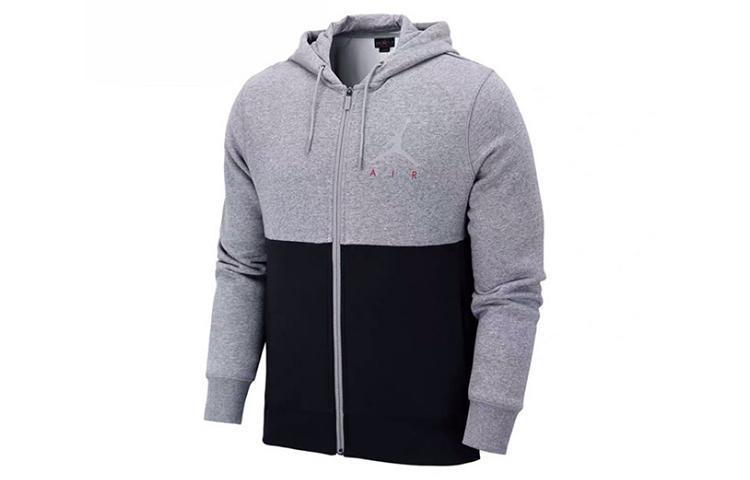 Куртки Jordan Мужские Черно-серые С капюшоном Умеренные Другие CK1353-091 XS