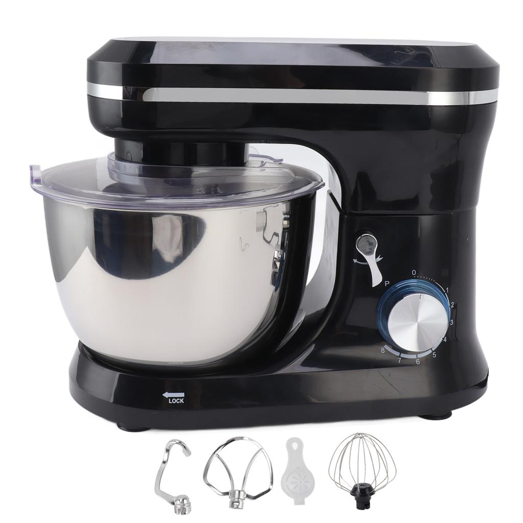 Elektrický stolní mixér 1000 W, hák na těsto, plochý šlehač, nástavce, 8 rychlostí, stolní mixér o objemu 4,5 l