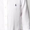 Polo Ralph Lauren FW21 Logo Embroidered Solid Color Linen Collarless Long Sleeve Shirt Men shirts White 710801500-001