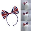 Usa/england Fan Bow Headwear Football Club Supporter Plaid Unisex Accessory