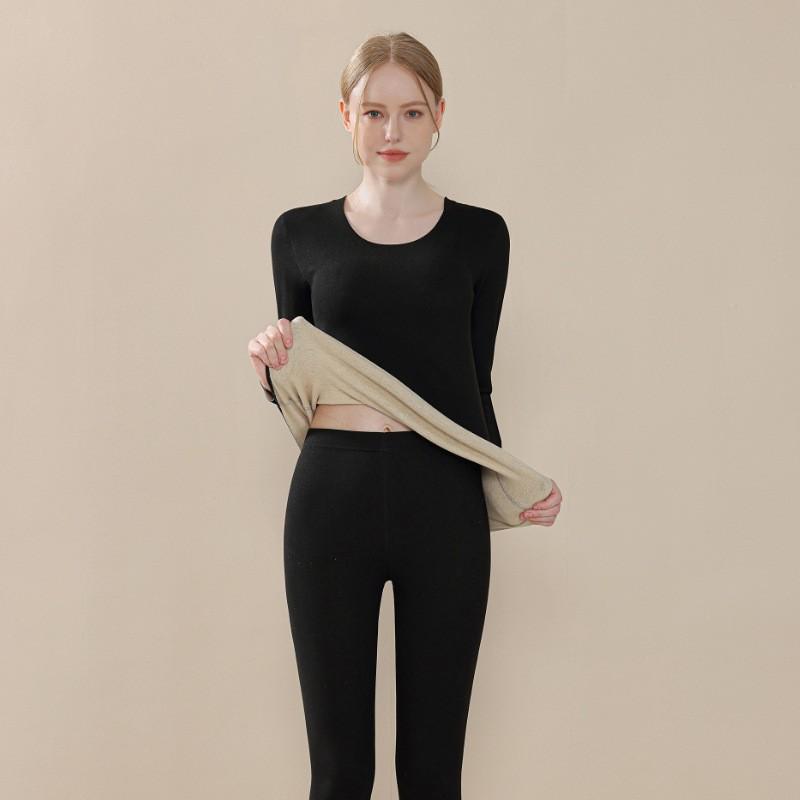 Mens Womens Thermal Underwear Set Fleece Lined Base Layer Winter Warm Long Johns