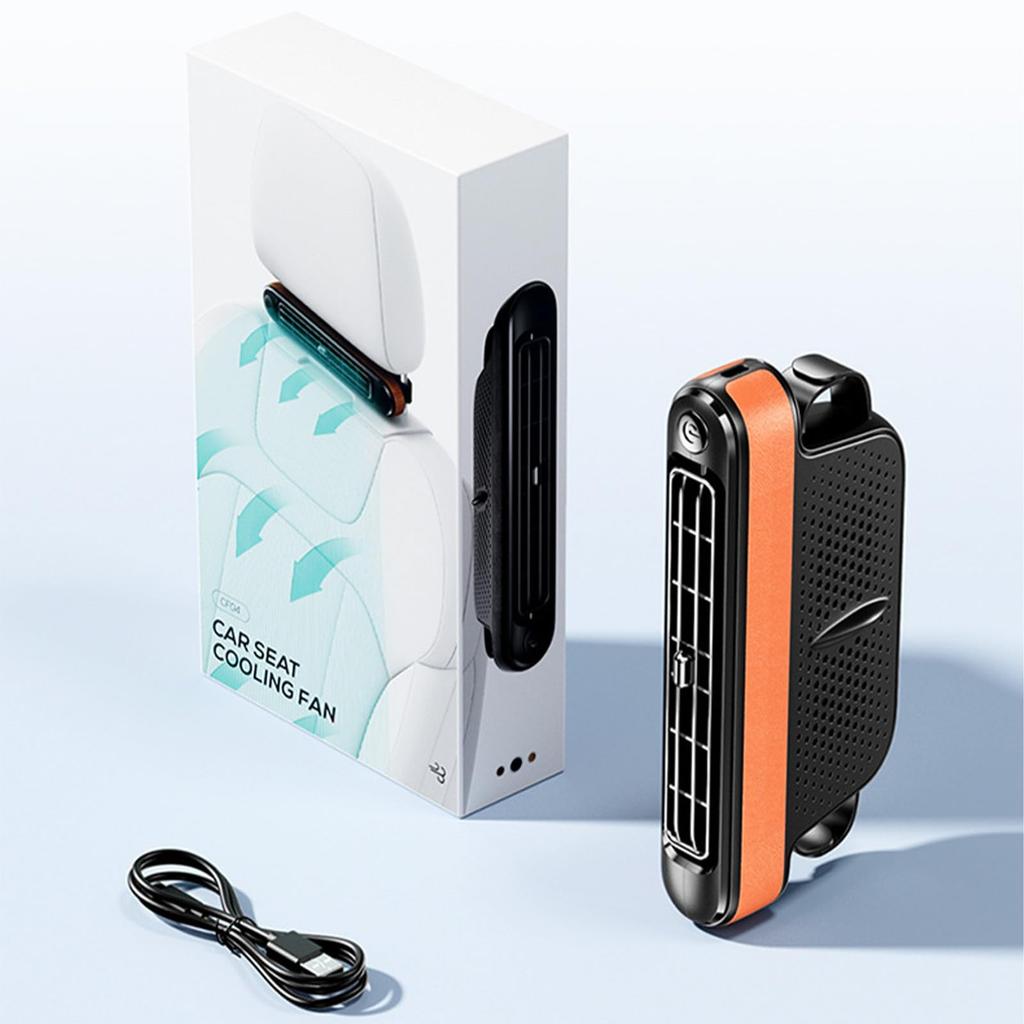 kwak's Car Fan, Summer Protection Car Fan, Powerful, Rear Seat, USB Powered, Seat Back,