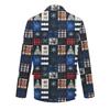 Herren Hässlicher Weihnachten Kord Warmtaschen Anzugjacke Strickjacke Herren Freizeitanzug