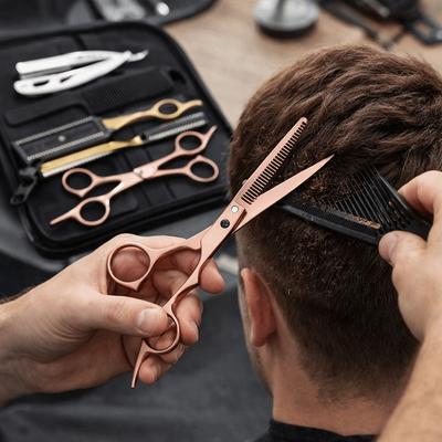 6 Zoll Haarschneide-Set Ausdünnwerkzeug Schneidwerkzeug Friseurscheren Werkzeuge Lebendige Farben Styling-Werkzeug Haarschneidescheren