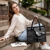 Chic Cracked Pattern Tote Bag Large Capacity Casual Fashion Handbag for Daily Use Shopping Travel Commute