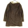 KETTY Long sleeve Boa liner with hood Leather coat M Brown Women Used