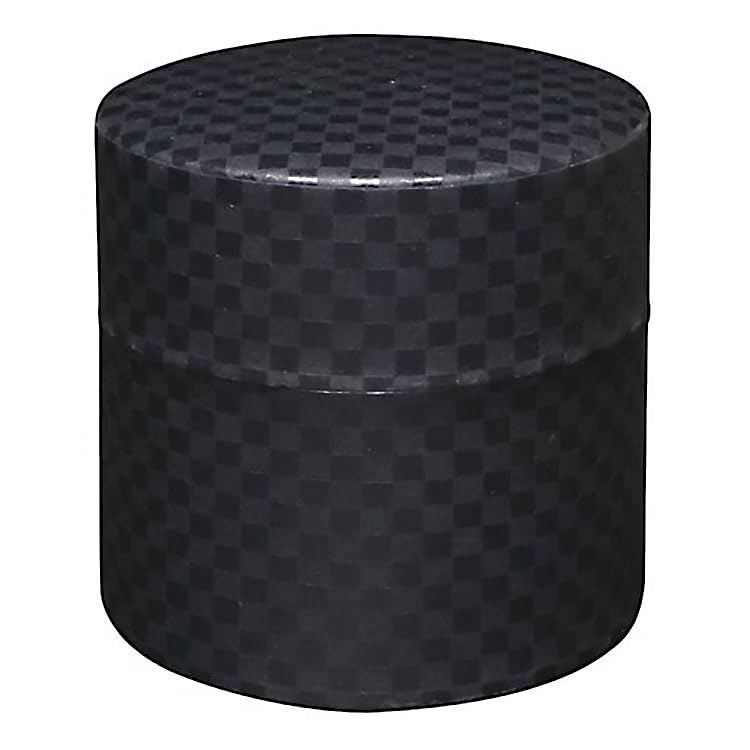 Yamako Tea Temahima Kobo Modern Ichimatsu Black Made in Stylish and for Tea Black Storage Preservation 78341 Canister, Po-Kan S, Japan, Cute, Leaves,