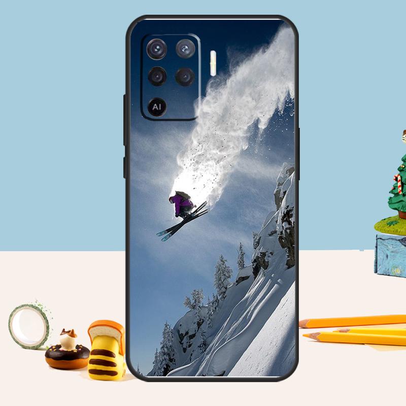 Ski Neige Snowboard Case For Oppo A54 A74 A94 A80 A60 A40 A18 A38 A58 A78 A98 A96 A76 A16 A15 A17 A57 A5 A6 Pro