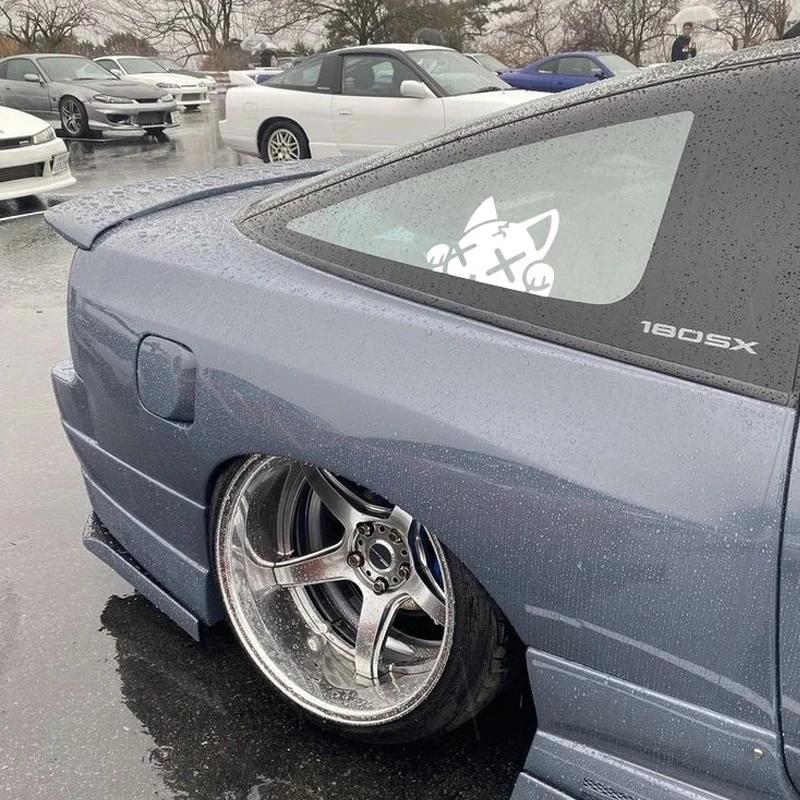 Cartoon Cat Vinyl Stickers Waterproof Decals for Car Truck Bumper Motorcycle Helmet - Scratch Resistant Self-Adhesive Graphics